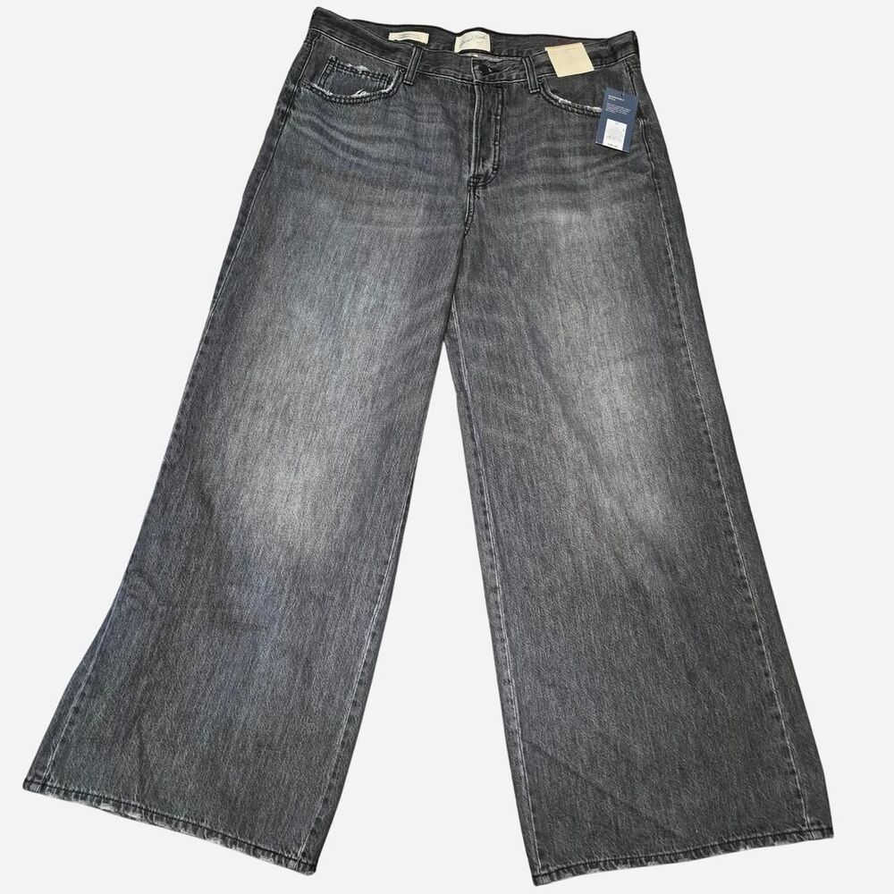 Universal Thread Black Wash Wide-Leg Jeans NWT Size 14